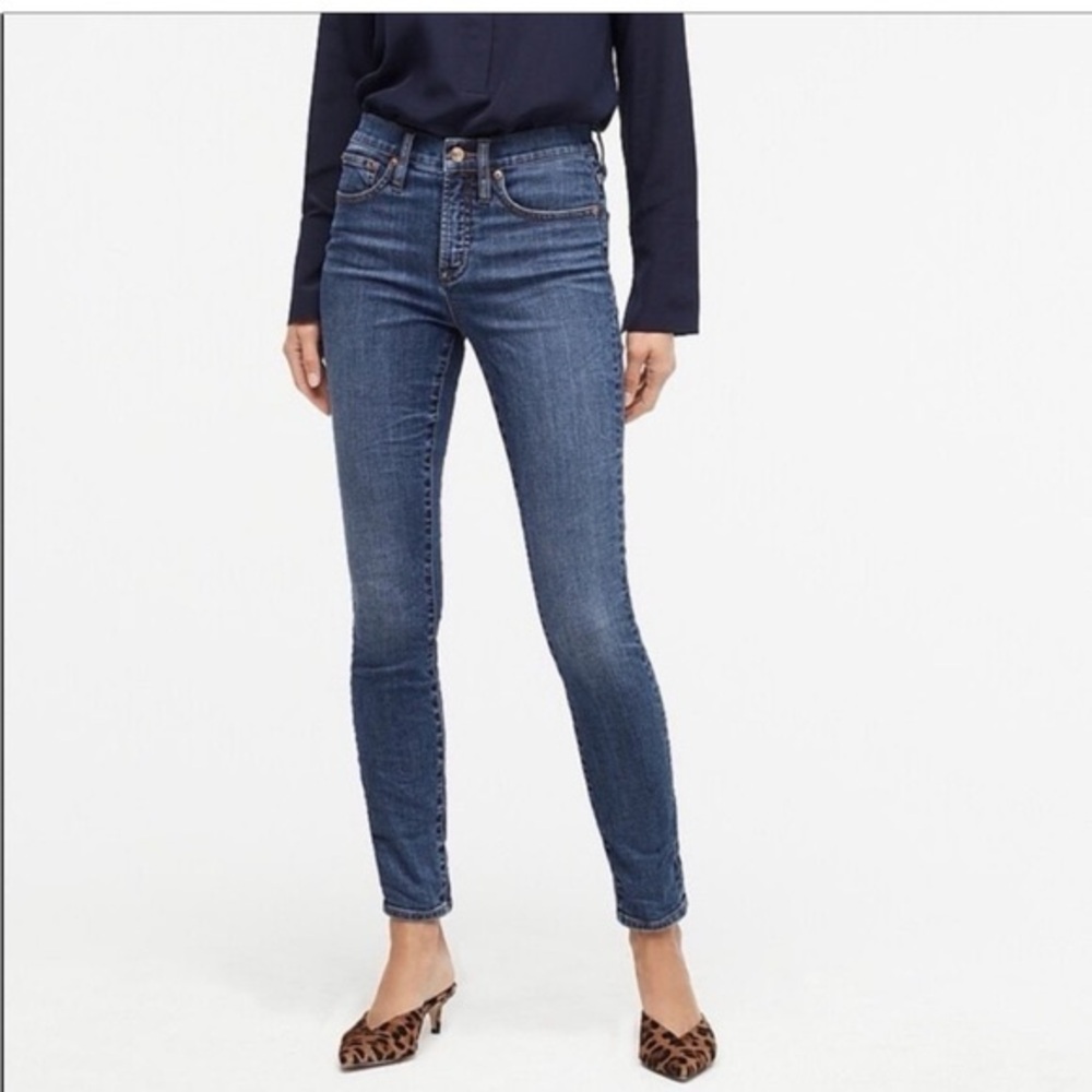 J Crew 9” High-Rise Toothpick Skinny Jeans